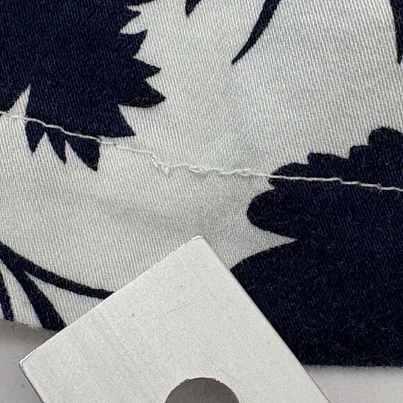 Boden Floral Pajama Set Top Shorts Size 10 White Blue Floral Sleepwear Cotton - Picture 9 of 16